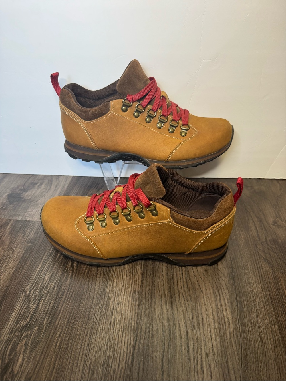 L.L.Bean Men’s Leather Hiking Trail Shoes Brown Low Lace Up Outdoor Boots Sz 9 M